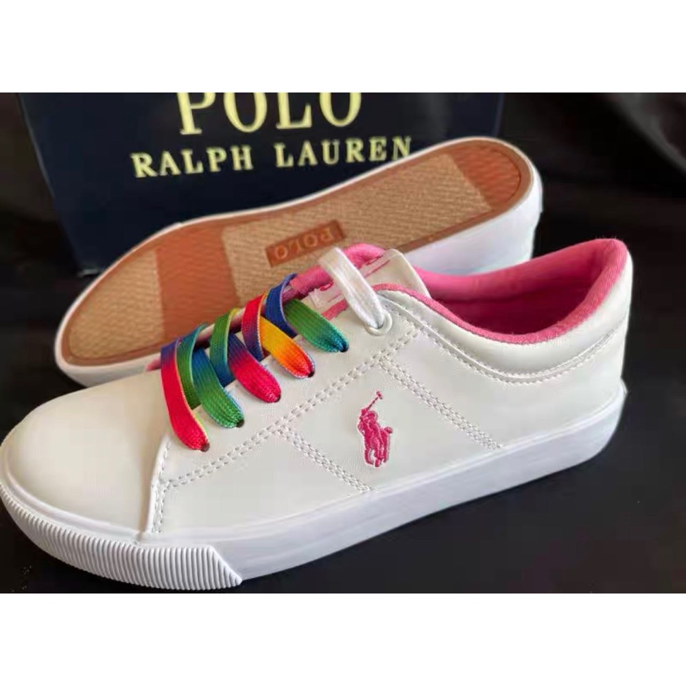 🇺🇸RL polo 步鞋 休閒鞋 運動鞋 甜心彩虹 白板鞋 方便鞋 帆布鞋 英倫學院防撞 文藝氣質 小白鞋 休閒文藝。-細節圖4