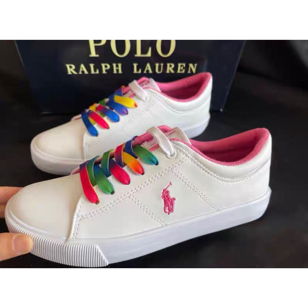 🇺🇸RL polo 步鞋 休閒鞋 運動鞋 甜心彩虹 白板鞋 方便鞋 帆布鞋 英倫學院防撞 文藝氣質 小白鞋 休閒文藝。-細節圖5