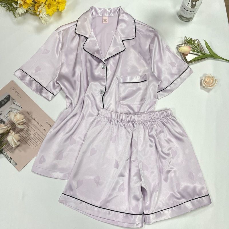 VS 維多利亞的秘密真絲綢睡衣 居家服 女星愛用款 高級舒服短袖短褲家居服套裝 我自己也超級喜歡 太舒適了-細節圖8