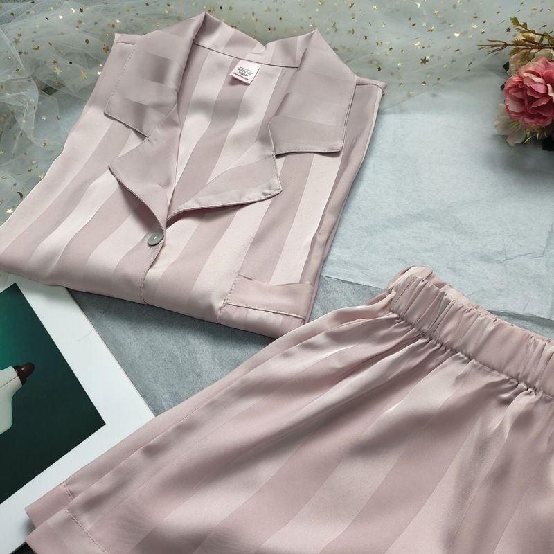 VS 維多利亞的秘密真絲綢睡衣 居家服 女星愛用款 高級舒服短袖短褲家居服套裝 我自己也超級喜歡 太舒適了-細節圖10