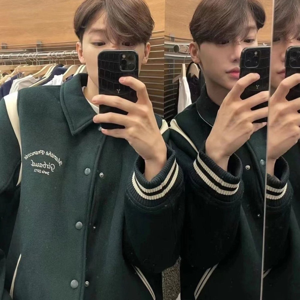 Jennie同款 美式復古刺繡Logo棒球服外套 男女同款 韓國MARITHE FRANCOIS GIRBAUD夾克 太-細節圖3