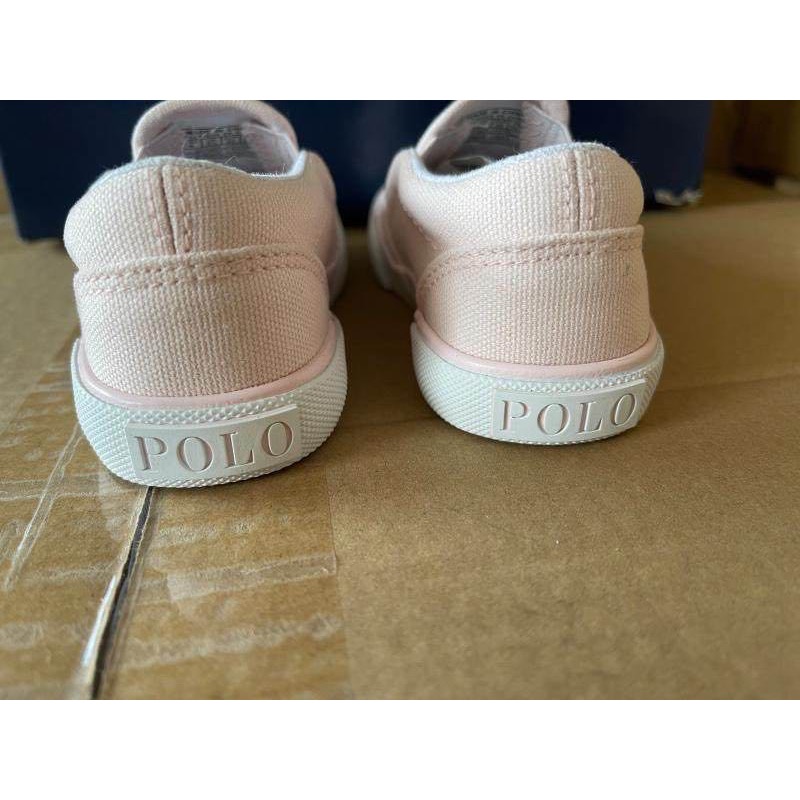 美國🇺🇸RL polo 童鞋 休閒鞋 淺牛仔 好可愛 帆布鞋 一腳踩 百搭英倫學院防撞 文藝氣質 男女童-細節圖3