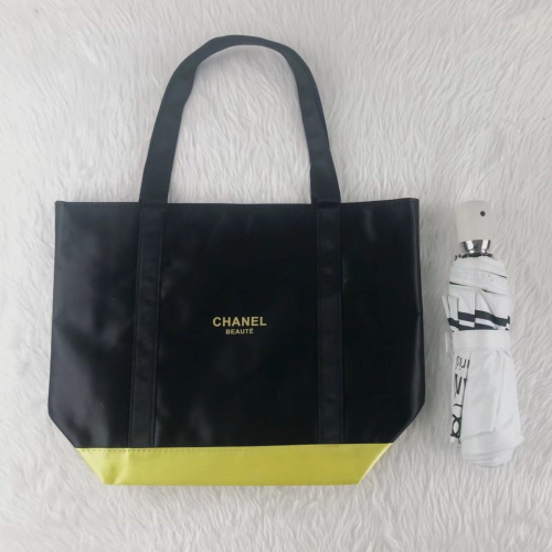 Chanel 香奈兒 化妝品VIP漂亮贈品禮🎁 手提包 手提袋 方便實用！便當袋 高級贈品包 高級灰藍銀 貴氣名媛
