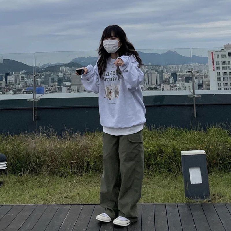 韓國 長袖T恤 衛衣WAIKEI YK STUDIOS敲可愛瑪爾濟斯 8色小狗狗上衣 男女同款 慵懶暖呼呼❤️🧣  男生2-細節圖2