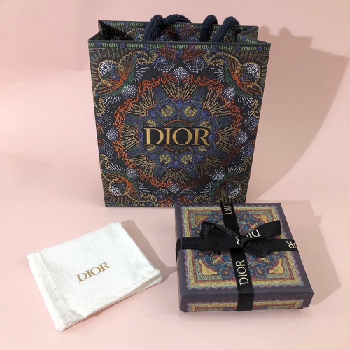 CD Dior適用耳環盒項鍊手鍊手鐲戒指飾品盒 紙袋 禮品袋 通用包裝盒 紙袋 禮盒 三款：經典白/聖誕金/煙火彩各8