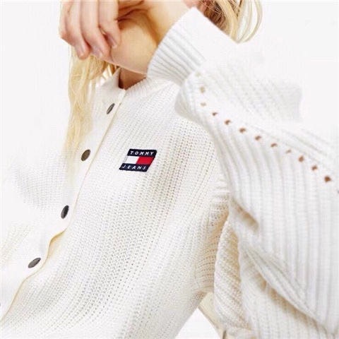 Tommy 修身短版慵懶外套 針織衫 小外套 經典百搭 鏤空 溫柔小性感 毛衣  SML(肩50/53/56cm)-細節圖2