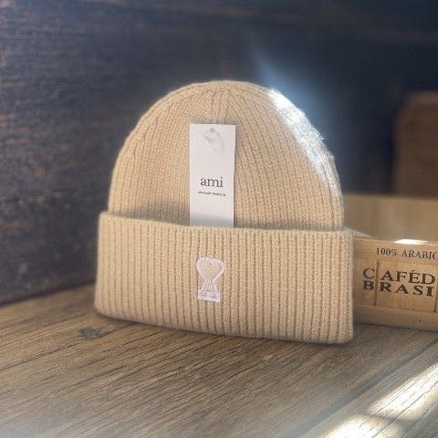 法國潮牌AMI帽子經典A字母愛心羊毛帽 毛線帽 男女同款 加厚顯臉小 冷帽 針織帽❤️  下標留言顏色☺️-細節圖5
