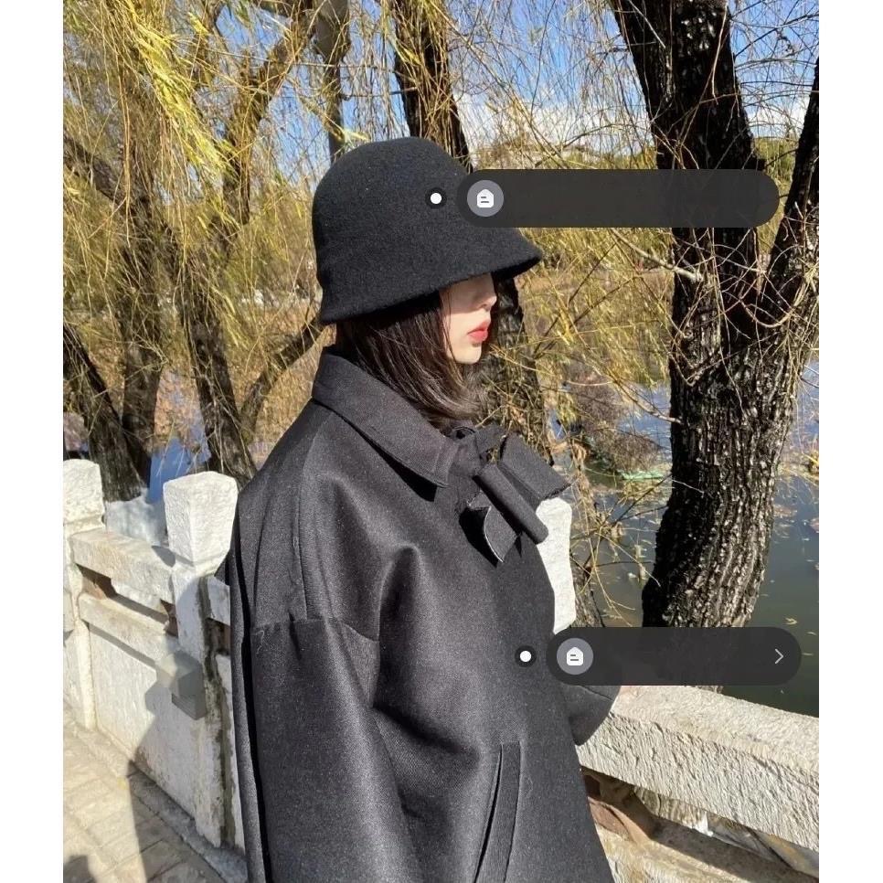 Viviennewestwood 經典漁夫帽 羊毛帽 土星刺繡純羊毛泫雅同款帽子 復古百搭漁夫帽簡約經典土星 漁夫帽-細節圖4