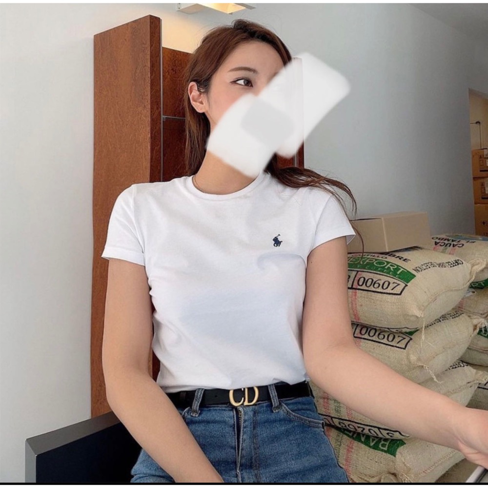 RL polo T恤 經典款小馬標刺繡 簡約好氣質 純棉圓領修身 短袖 上衣 四季百搭好實穿又修身！  尺寸： 模特身高-細節圖2