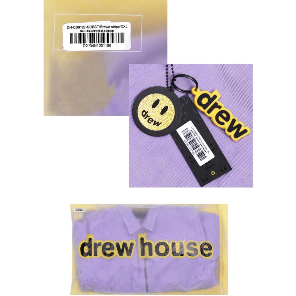 DREW HOUSE 笑臉聯名外套 潮牌 男女情侶 秋冬加厚燈芯絨 夾克 外套 帥！  S局寬44胸圍106衣長66袖長-細節圖5