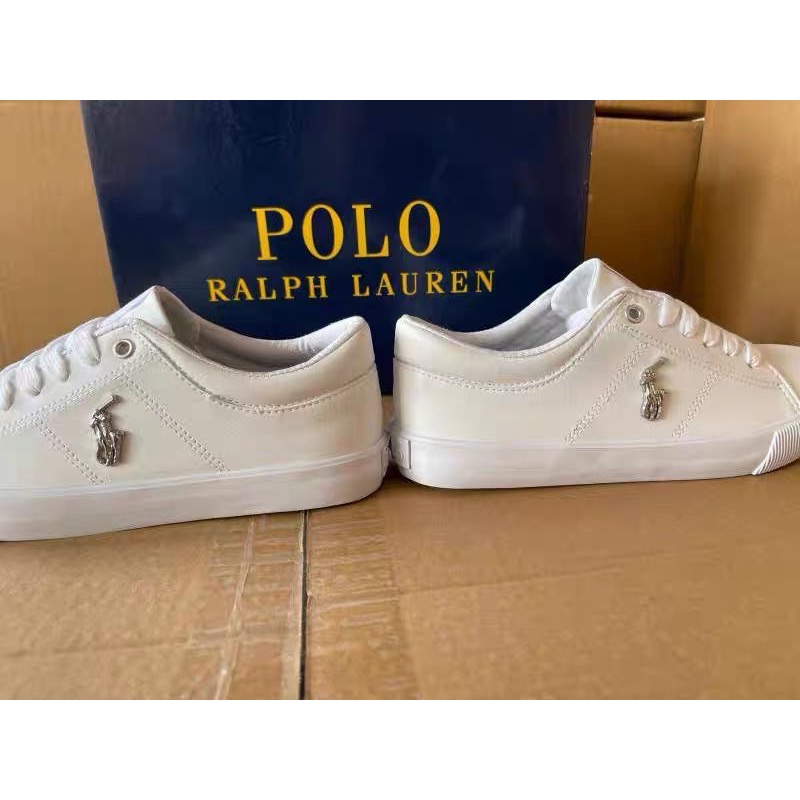 美國🇺🇸RL polo 步鞋 休閒鞋 金屬馬白板鞋 方便鞋 帆布鞋 英倫學院防撞 文藝氣質 白藍帆布 小白鞋 休閒文藝。尺-細節圖3