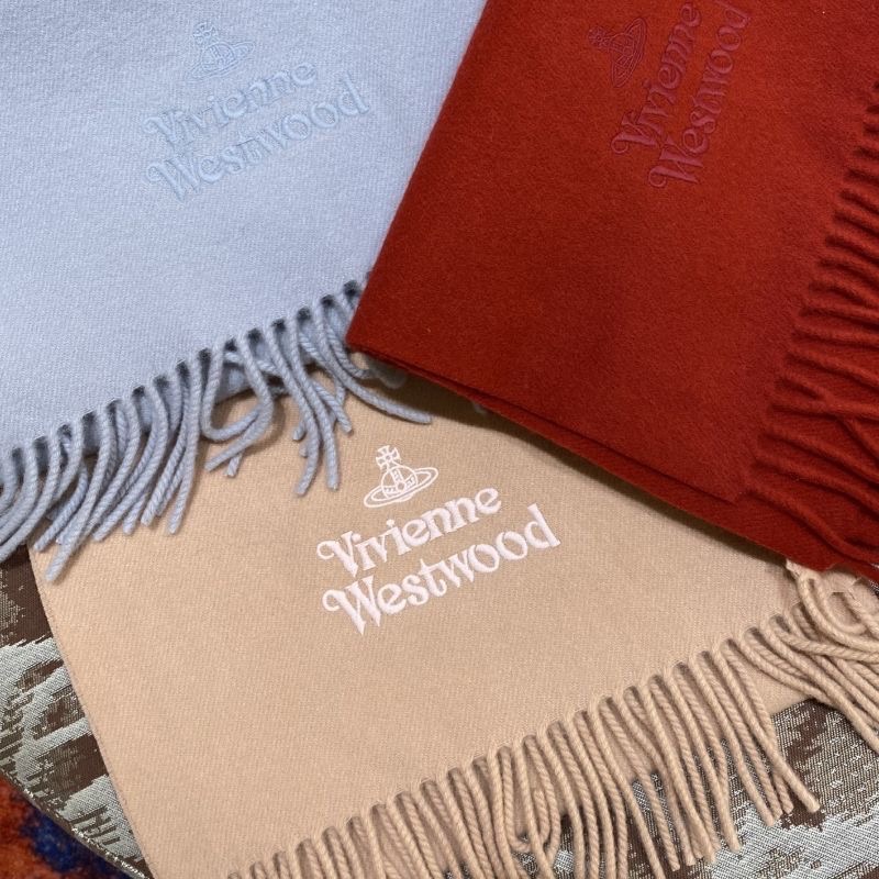 Vivienne Westwood 小土星圍巾 加厚高顏值 情侶款 羊毛圍脖 慵懶風 冬季百塔保暖經典圍巾 永恆經典 百-細節圖2