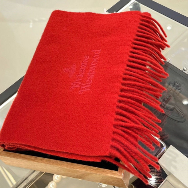 Vivienne Westwood 小土星圍巾 加厚高顏值 情侶款 羊毛圍脖 慵懶風 冬季百塔保暖經典圍巾 永恆經典 百-細節圖11