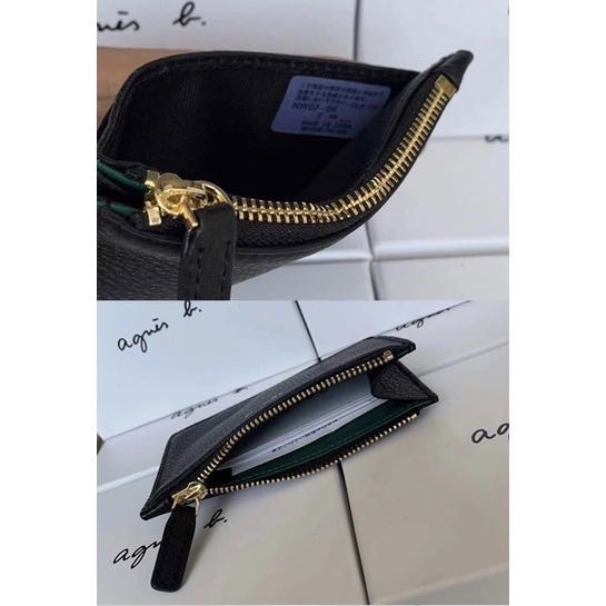 Agnes b. 2021新款純色牛皮零錢包 小錢包 皮夾 短夾 真皮橫款卡包 拉鍊手包 卡片夾 太實用了👍顏色留言-細節圖5