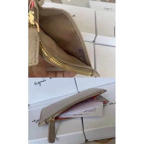 Agnes b. 2021新款純色牛皮零錢包 小錢包 皮夾 短夾 真皮橫款卡包 拉鍊手包 卡片夾 太實用了👍顏色留言-細節圖7