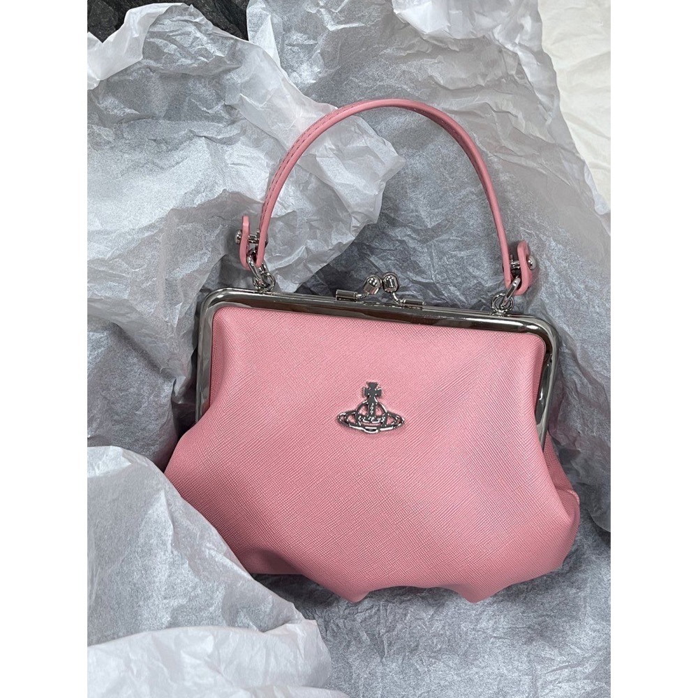 日本Vivienne Westwood 西太后 經典水餃包 龐克奶奶 土星口金包 餃子包 肩背包 斜背包 手提包 鏈條包-細節圖6