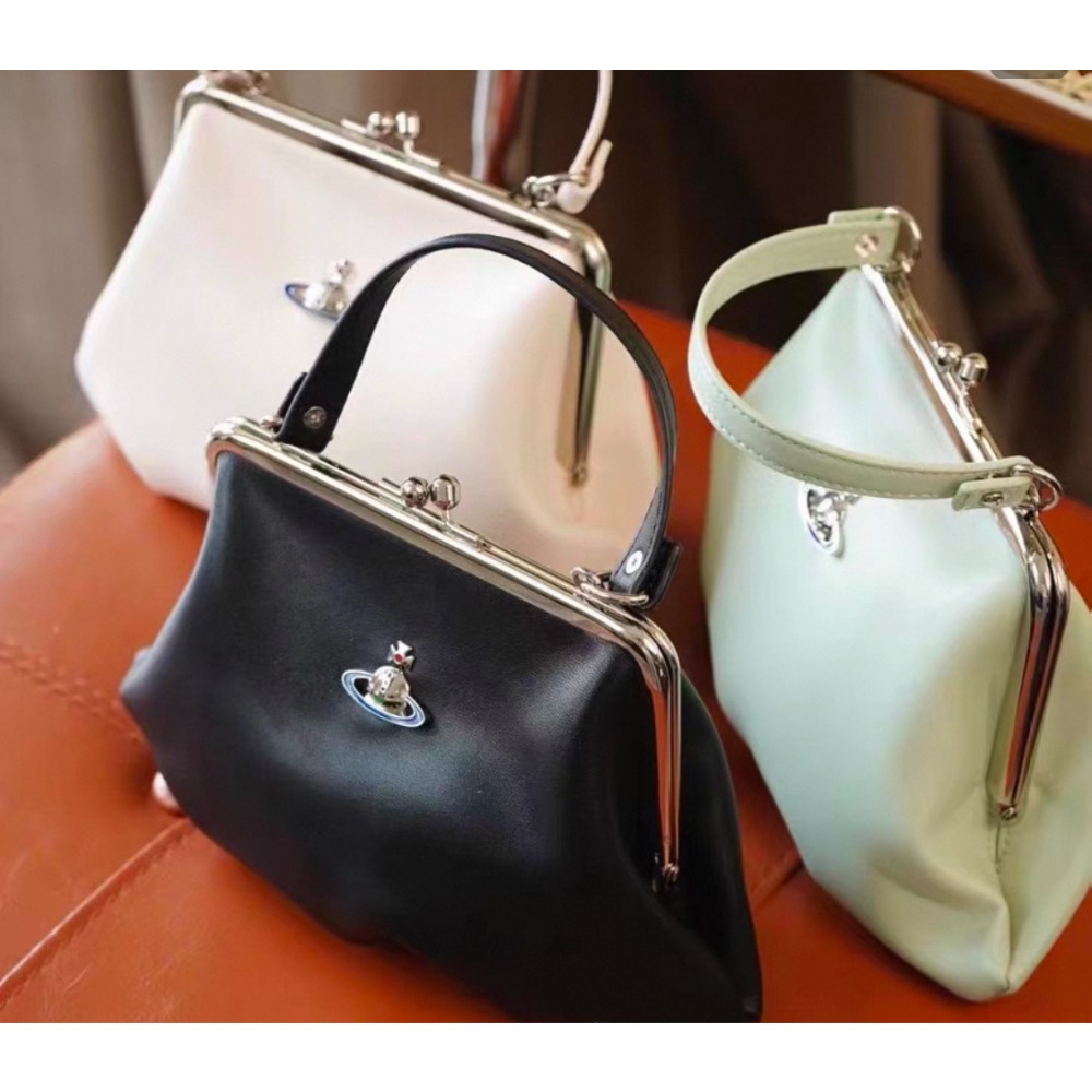 日本Vivienne Westwood 西太后 經典水餃包 龐克奶奶 土星口金包 餃子包 肩背包 斜背包 手提包 鏈條包-細節圖7