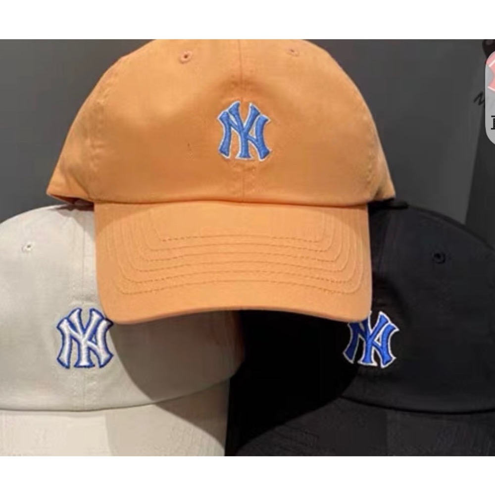 新款韓國正品！MLB 老帽 棒球帽 鴨舌帽 遮陽帽 造型帽，軟頂NY描邊字母小標刺繡，搶手款✨【MLB】韓國22春季NY-細節圖2