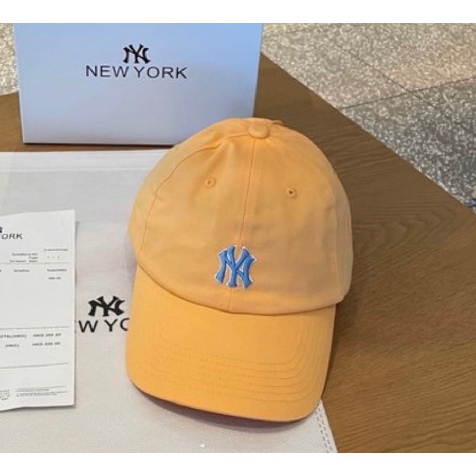 新款韓國正品！MLB 老帽 棒球帽 鴨舌帽 遮陽帽 造型帽，軟頂NY描邊字母小標刺繡，搶手款✨【MLB】韓國22春季NY-細節圖3