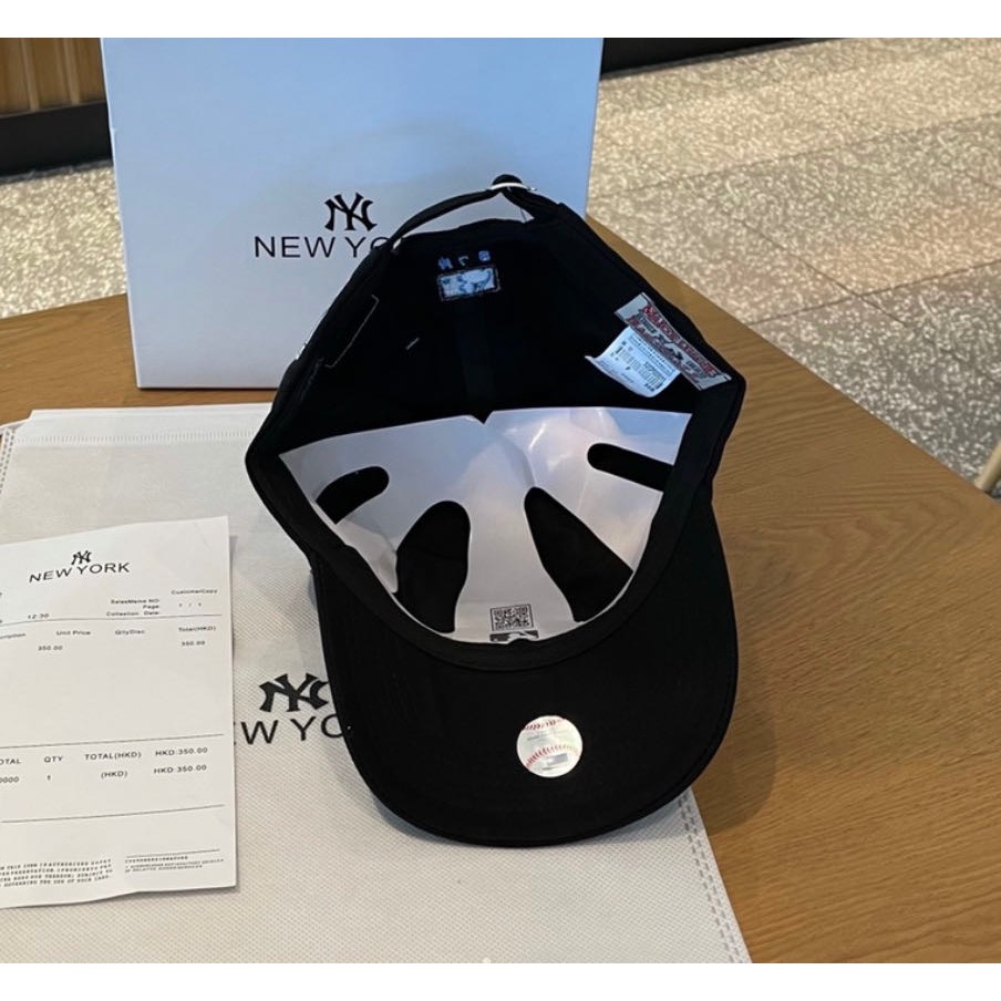 新款韓國正品！MLB 老帽 棒球帽 鴨舌帽 遮陽帽 造型帽，軟頂NY描邊字母小標刺繡，搶手款✨【MLB】韓國22春季NY-細節圖5