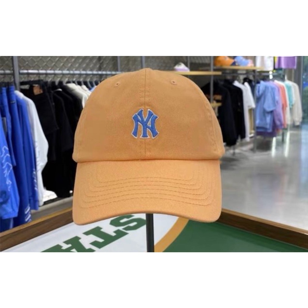 新款韓國正品！MLB 老帽 棒球帽 鴨舌帽 遮陽帽 造型帽，軟頂NY描邊字母小標刺繡，搶手款✨【MLB】韓國22春季NY-細節圖6