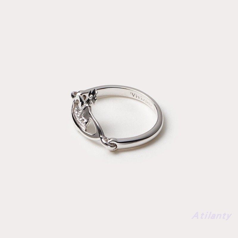 Vivienne Westwood 925純銀可翻轉土星戒指 收藏級銀飾 。顏色留言。-細節圖4