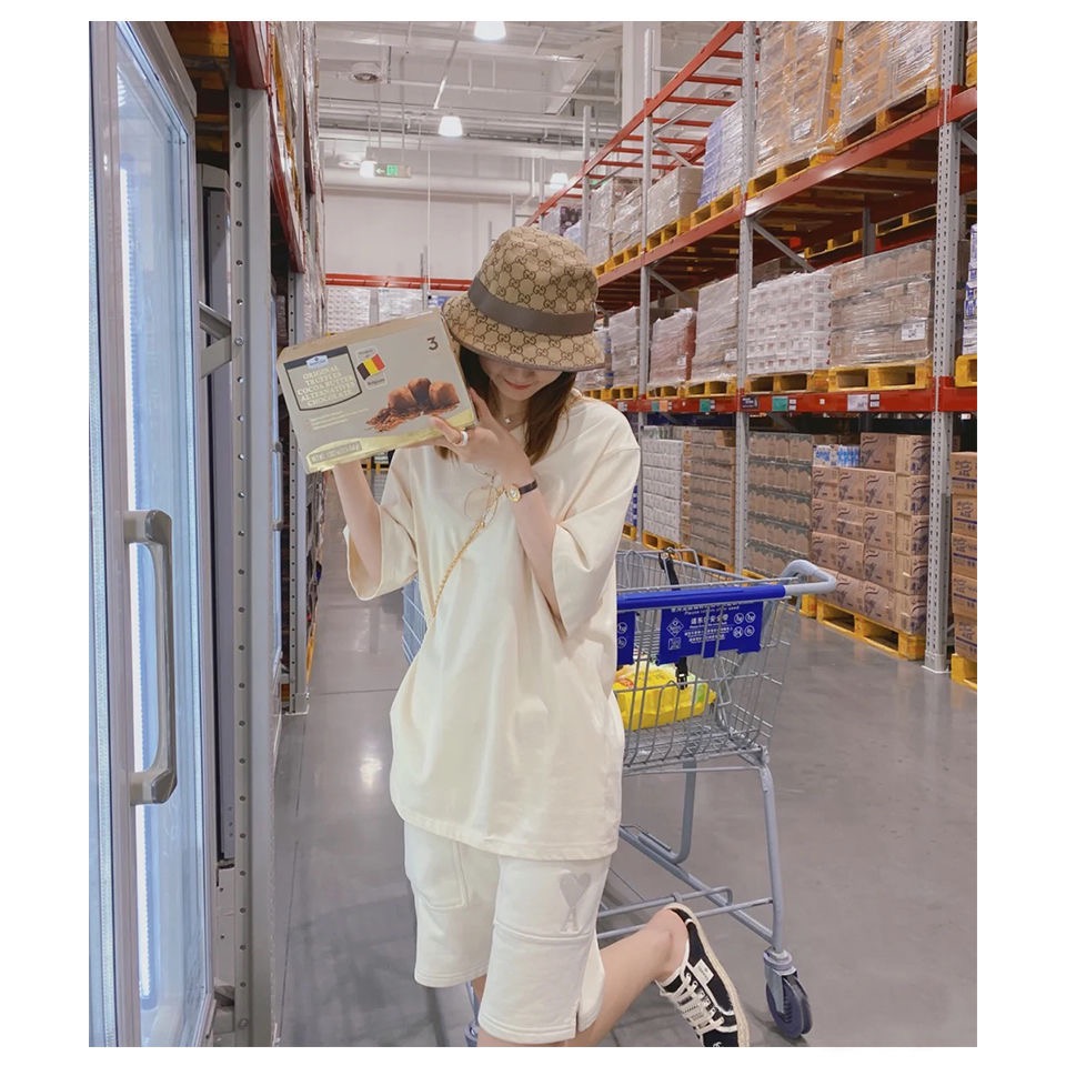 AMI 愛心短褲 休閒褲 經典桃心刺繡 顯瘦運動衛褲 休閒中褲 五分褲 顏色都好好看！男女同款-細節圖8