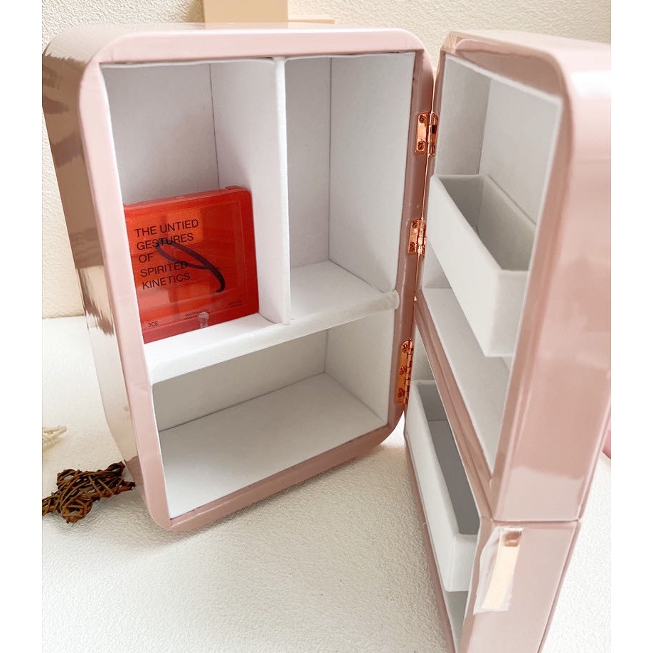 3CE 化妝品VIP漂亮禮 甜甜的粉看了心情好☺️冰箱造型 收納箱 化妝箱 收納盒 好可愛又實用！母親節 情人節 自用二相-細節圖3