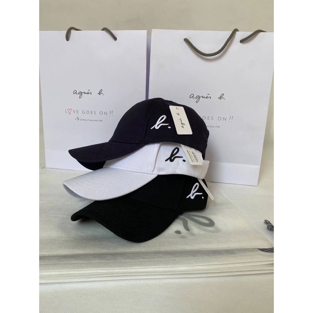 Agnes b. 男女同款 棒球帽 休閒帽 鴨舌帽 防曬帽子 好氣質好耐看 百搭❤️  黑白藍三色，尺寸55-61cm。-細節圖4