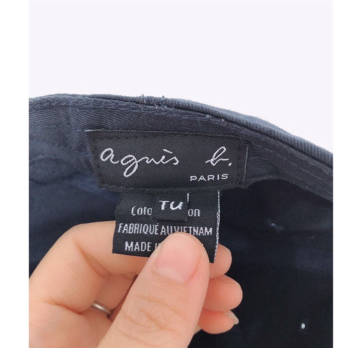 Agnes b. 男女同款 棒球帽 休閒帽 鴨舌帽 防曬帽子 好氣質好耐看 百搭❤️  黑白藍三色，尺寸55-61cm。-細節圖5