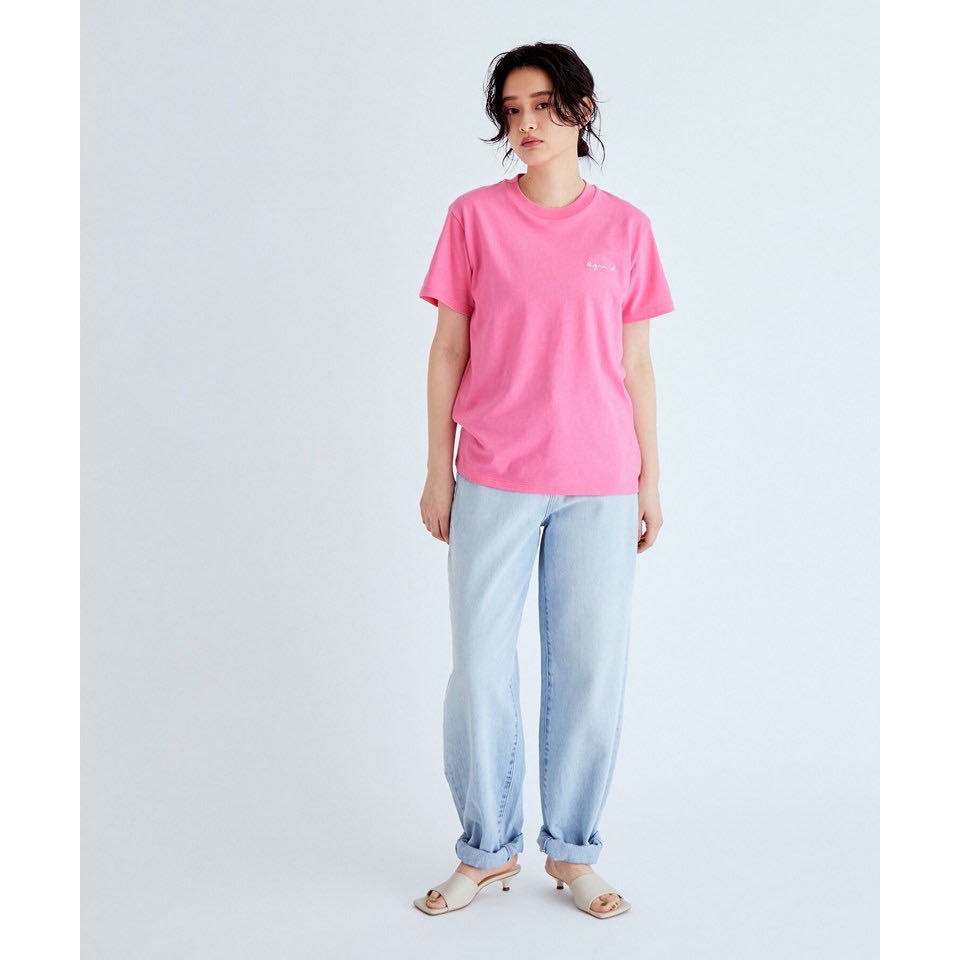 Agnes 新款PALEESIJA 刺绣 小字母 草写 纯棉 短袖 T恤 男装 好氣質好好看❤️  女裝尺寸 1號(S):-細節圖3