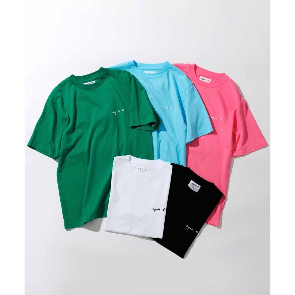Agnes 新款PALEESIJA 刺绣 小字母 草写 纯棉 短袖 T恤 男装 好氣質好好看❤️  女裝尺寸 1號(S):-細節圖4