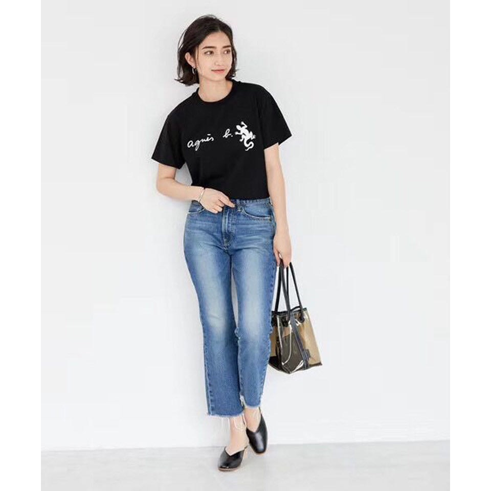 Agnes.b 新款PALEESIJA 小B 字母蜥蜴 愛心 純棉 短袖T恤 百搭氣質好🌷  尺寸留言。男女同款。  女-細節圖2