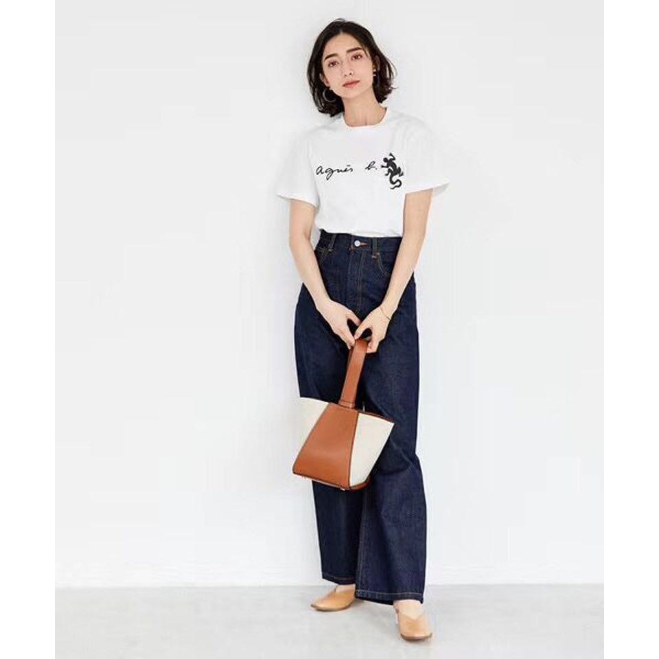 Agnes.b 新款PALEESIJA 小B 字母蜥蜴 愛心 純棉 短袖T恤 百搭氣質好🌷  尺寸留言。男女同款。  女-細節圖4