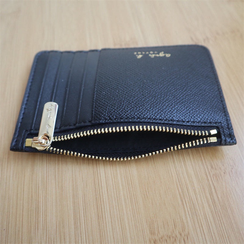 Agnes b.卡夾 卡包 拉鏈零錢包，防刮皮革，横款拉链卡片包 多卡位 氣質實用🌿13x8cm。顏色留言。-細節圖2