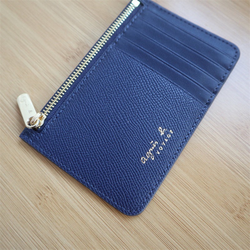 Agnes b.卡夾 卡包 拉鏈零錢包，防刮皮革，横款拉链卡片包 多卡位 氣質實用🌿13x8cm。顏色留言。-細節圖5