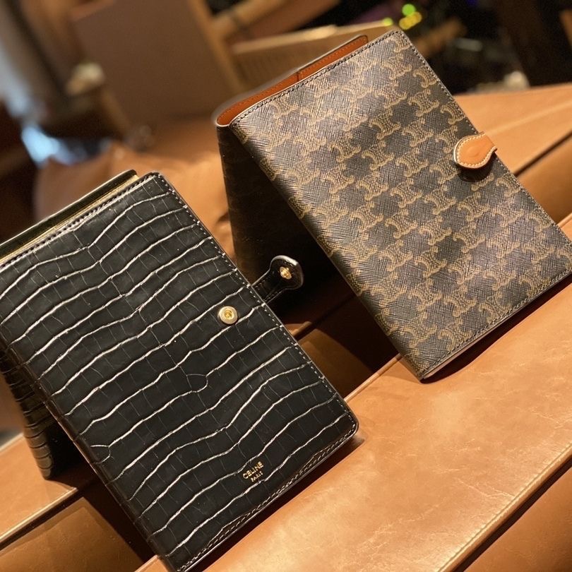 Celine  VIP積分贈品禮 筆記本 日記本 記事本 商務贈品 經典老花商務筆記本鰐魚皮革記事本  高顏值 男女通用-細節圖3