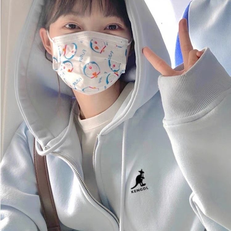 KANGOL慵懶清新 袋鼠連帽外套 大學T 衛衣 舒服寬鬆時尚休閒 超級實穿！顯瘦百搭！私留 必入♥️-細節圖2