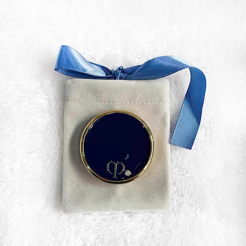 CPB 肌膚之鑰 隨身鏡 化妝品VIP漂亮禮❤️化妝鏡藏藍色鑲鑽補妝鏡翻蓋隨身迷你 折疊便攜鏡子-細節圖5