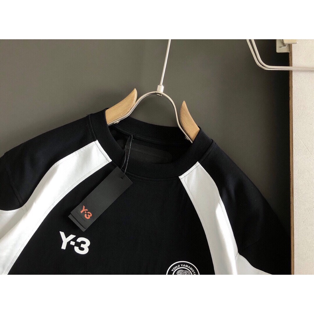 Y3 T恤 上衣 ，頂級黑白拼接款印花融合潮牌闊版短袖，潮流百搭頂級經典短袖潮時尚，無論是上身舒適度還是都是無可比擬的存-細節圖2