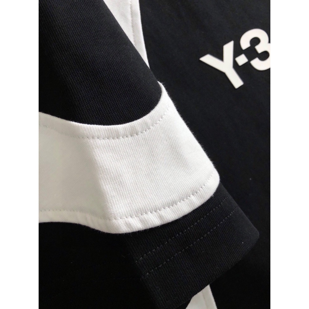 Y3 T恤 上衣 ，頂級黑白拼接款印花融合潮牌闊版短袖，潮流百搭頂級經典短袖潮時尚，無論是上身舒適度還是都是無可比擬的存-細節圖6