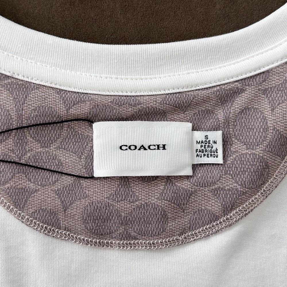 Coach 純棉短袖T恤 經典短袖十字繡櫻桃圖案上衣 甜美可愛顯瘦減齡可愛 新款圓領短袖 圖案好看啊❤️-細節圖6