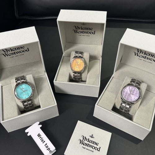 Vivienne Westwood 手錶 薇薇安新款 滿天星 簡約防水 經典土星腕表 VE彩盤手錶全三色可選 好美！