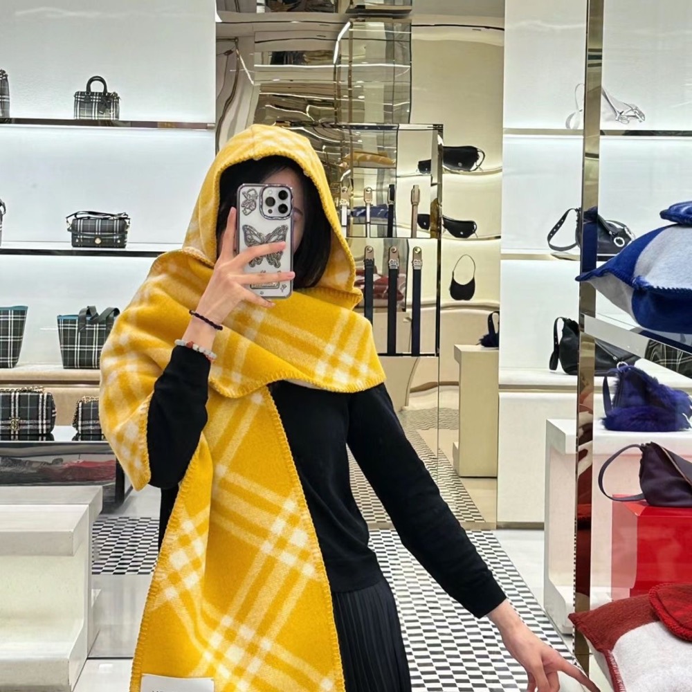 BURBERRY連帽圍巾  經典款羊絨帽子圍巾 全智賢同款 永恆經典 百搭 值得珍藏 私留❤️❤️暖心禮❤️-細節圖2