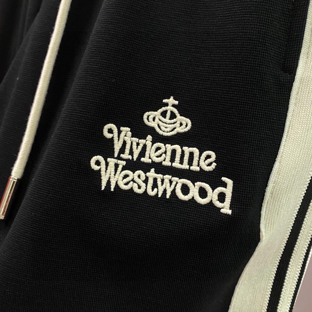 Vivienne Westwood 長褲 運動休閒褲 撞色織帶男款 甄選優質純棉材質打造, 表面織紋肌理縝密光潔, 透過-細節圖6