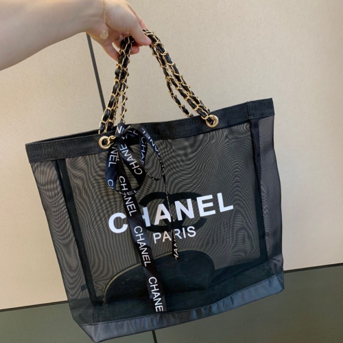 Chanel 香奈兒 網布帆布包 托特包 肩背包 手提包 環保購物袋 VIP限量贈品禮 方便實用 好氣質 購物袋 手提袋
