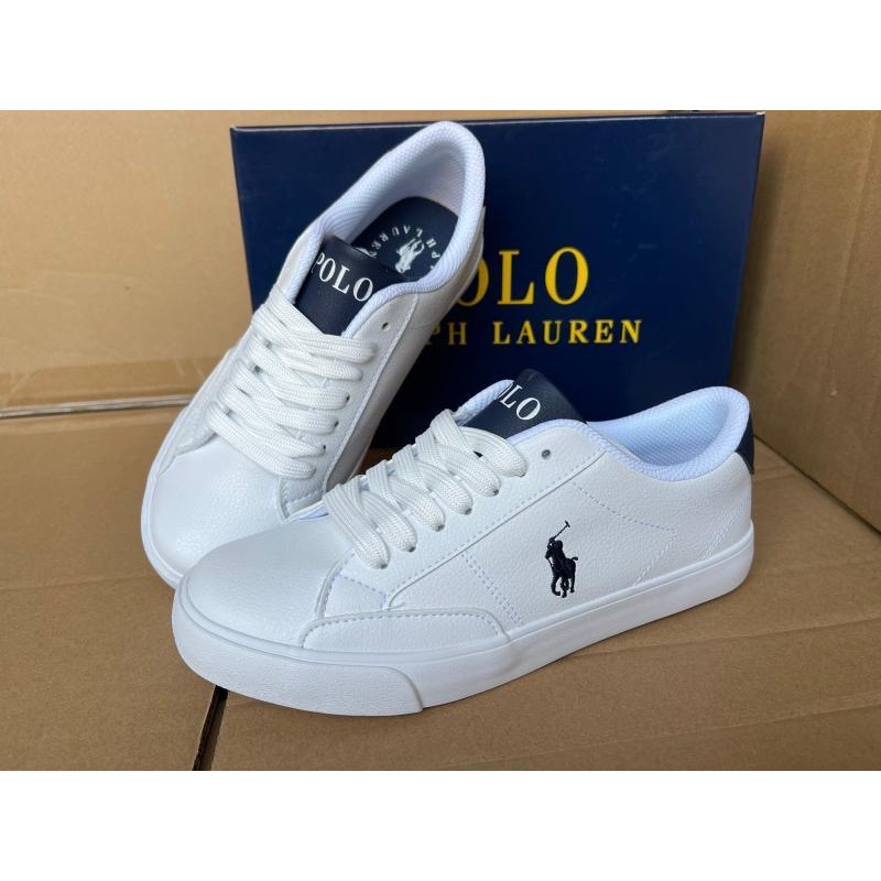 美國🇺🇸RL polo 布鞋 休閒鞋 方便鞋 中大童 女鞋 英倫學院防撞 文藝繫帶帶低幫圓頭板鞋 顯瘦腳踝 PU皮透氣好保-細節圖2