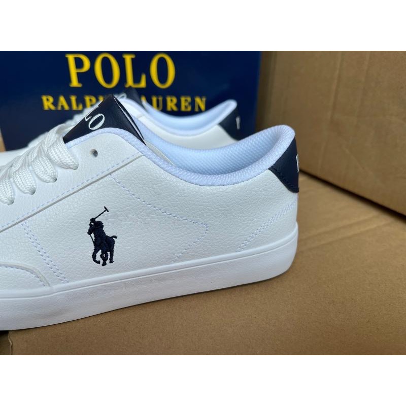 美國🇺🇸RL polo 布鞋 休閒鞋 方便鞋 中大童 女鞋 英倫學院防撞 文藝繫帶帶低幫圓頭板鞋 顯瘦腳踝 PU皮透氣好保-細節圖4