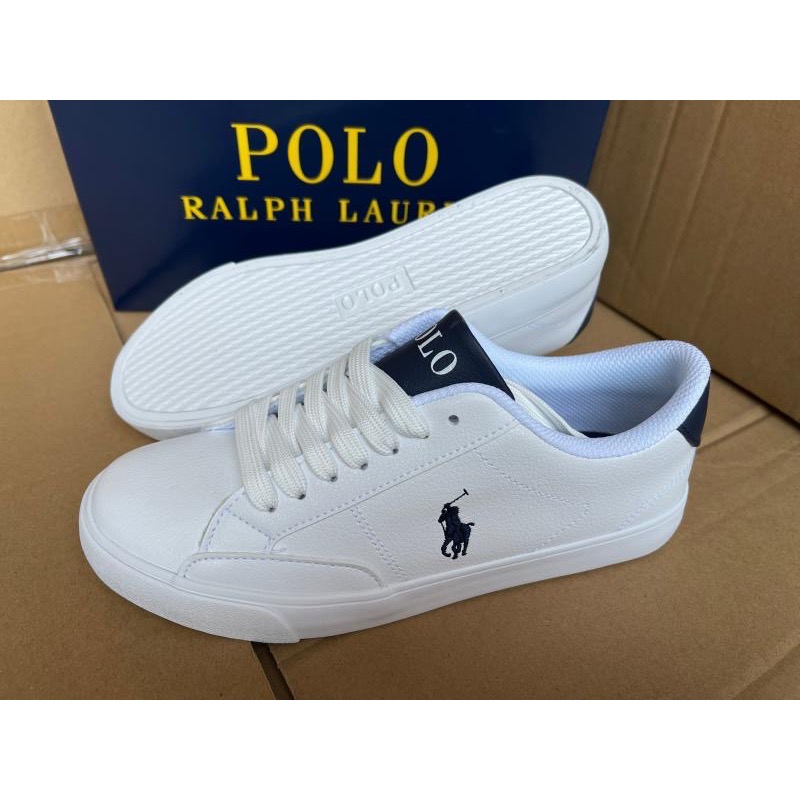 美國🇺🇸RL polo 布鞋 休閒鞋 方便鞋 中大童 女鞋 英倫學院防撞 文藝繫帶帶低幫圓頭板鞋 顯瘦腳踝 PU皮透氣好保-細節圖6