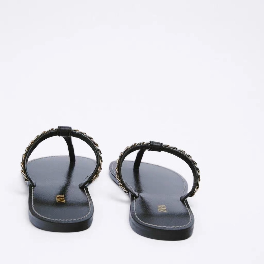 特價 ！ZARA涼鞋 拖鞋 牛皮革平跟拖鞋外穿凉鞋凉拖 萬年百搭 好搭實穿！  ✔️國際運送約十幾天，可以等待再下單，謝謝-細節圖11